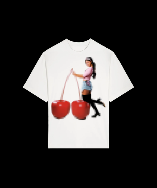 Oversize Short Sleeve Cherry T-Shirt